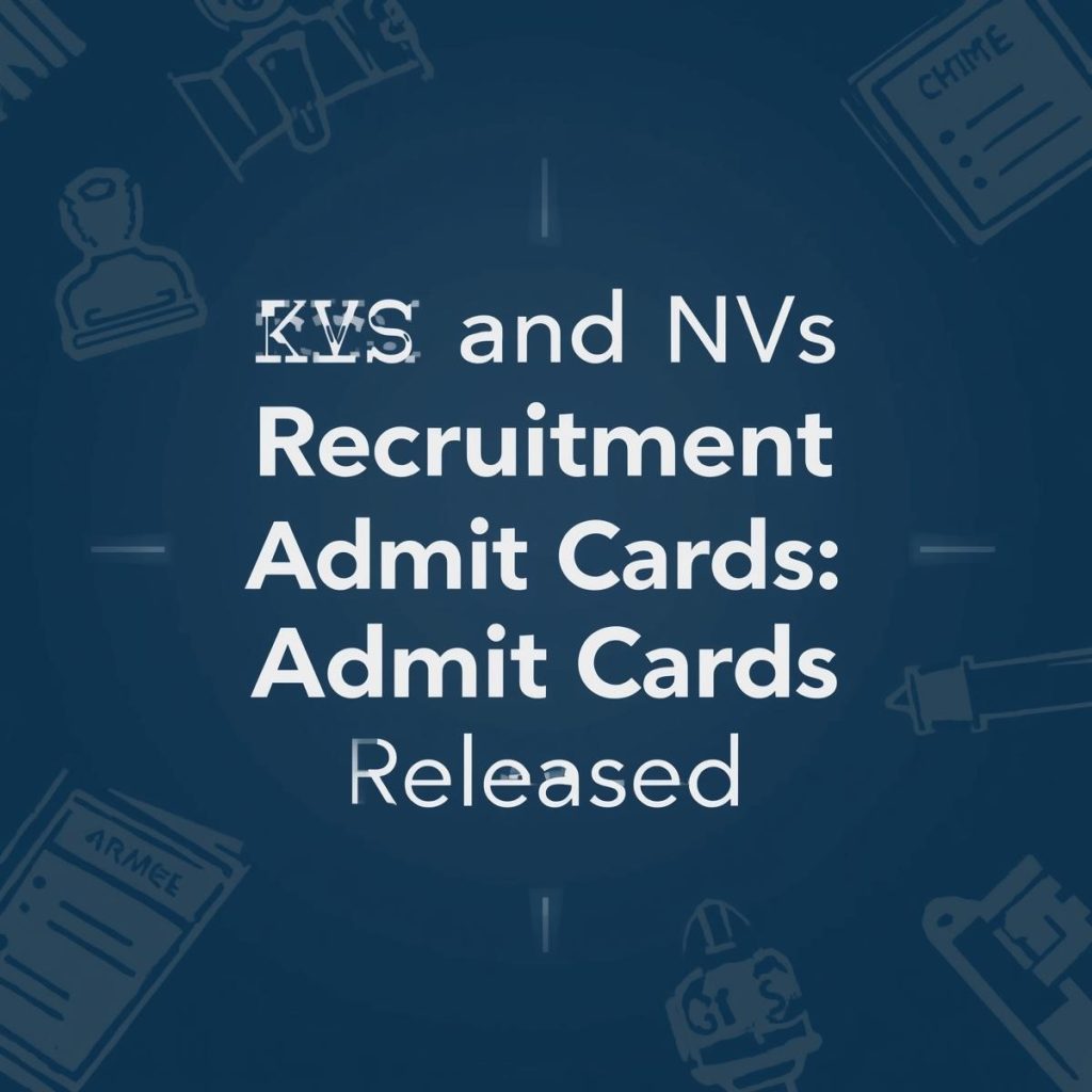 KVS और NVS भर्ती परीक्षा Admit Card जारी – Download Link & Instructions